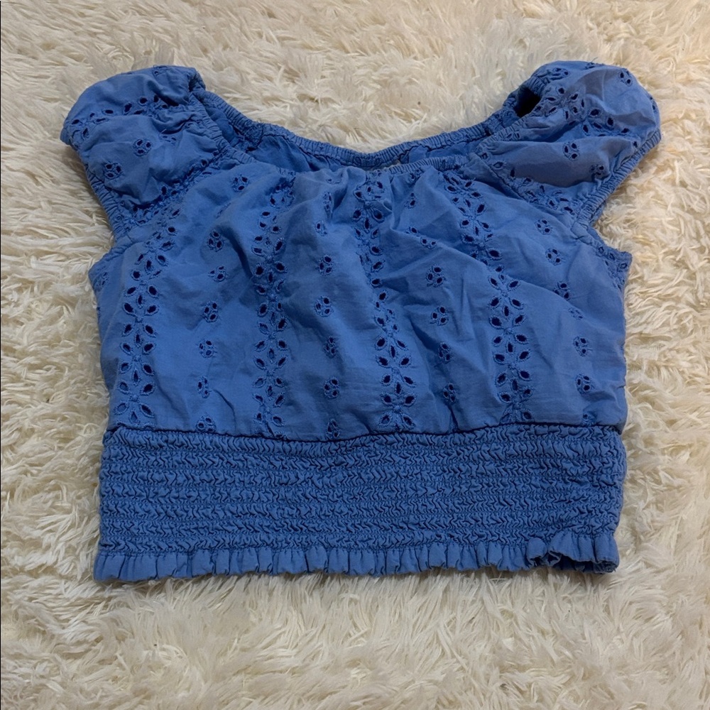 Youth Girls Abercrombie Blue Top sized 11/12